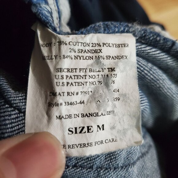 Oh Baby By Motherhood Jeans Women’s Medium Blue Bootcut Maternity Stretch - Picture 3 of 9